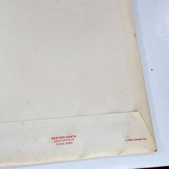 Vintage Current Inc Christmas Centerpiece Skating Santa Holiday Decor 1979 - Picture 6 of 12